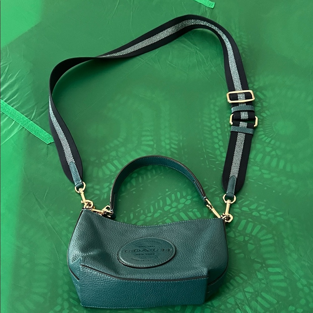Coach Teal Leather Crossbody Bag